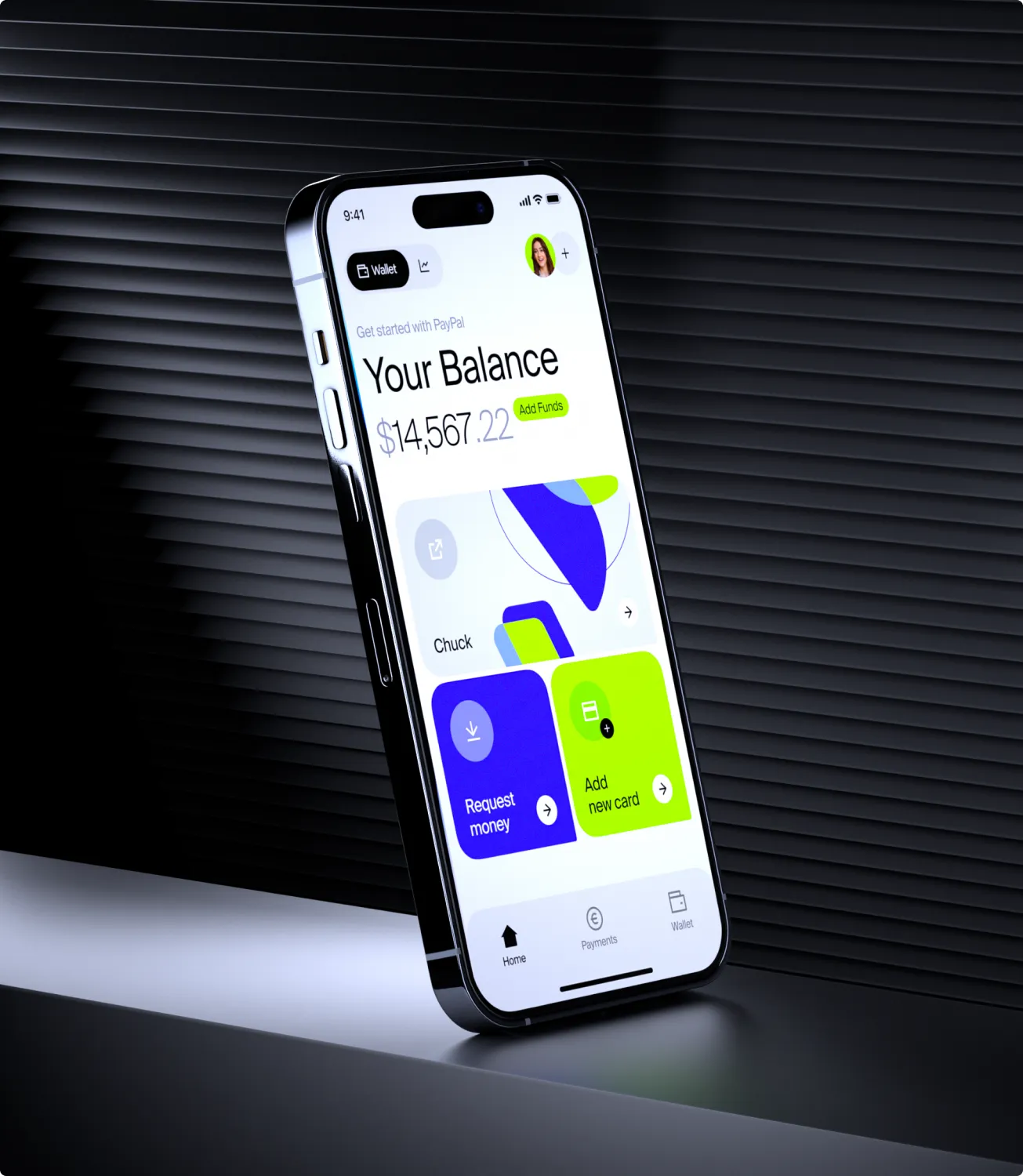 Chuck app promo on a phone