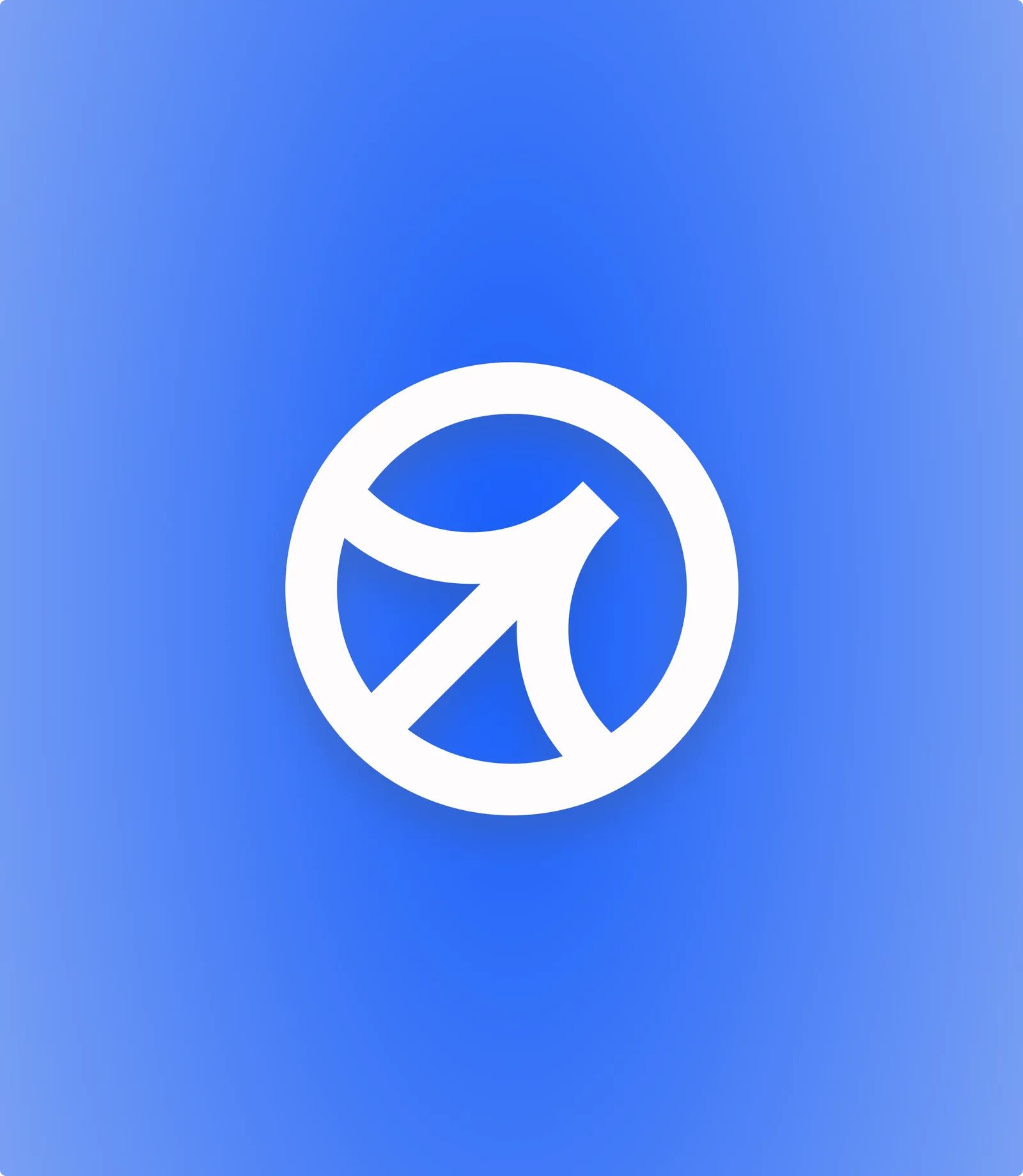 The Cluely paper-plane logomark on a blue field