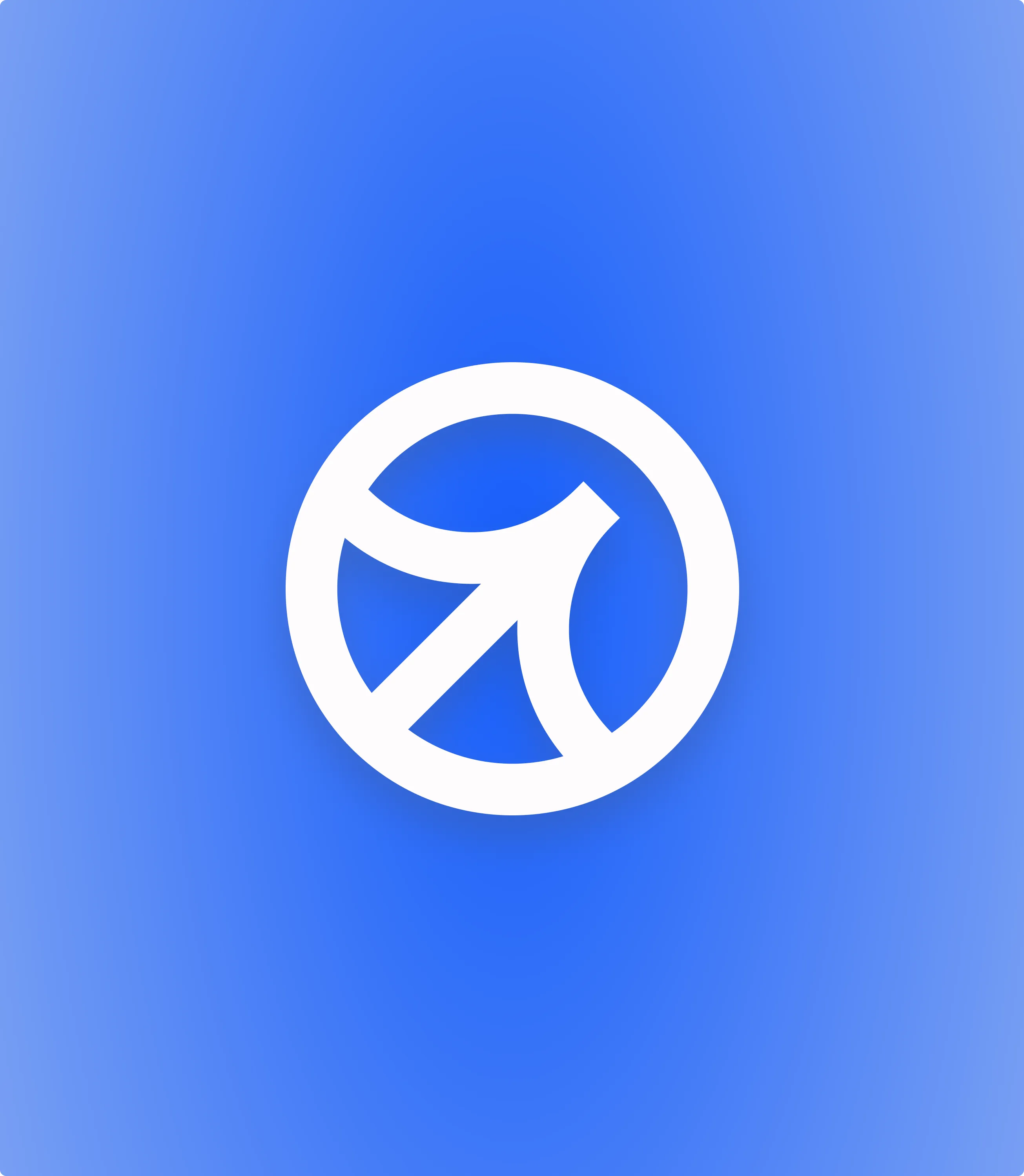 The Cluely paper-plane logomark on a blue field