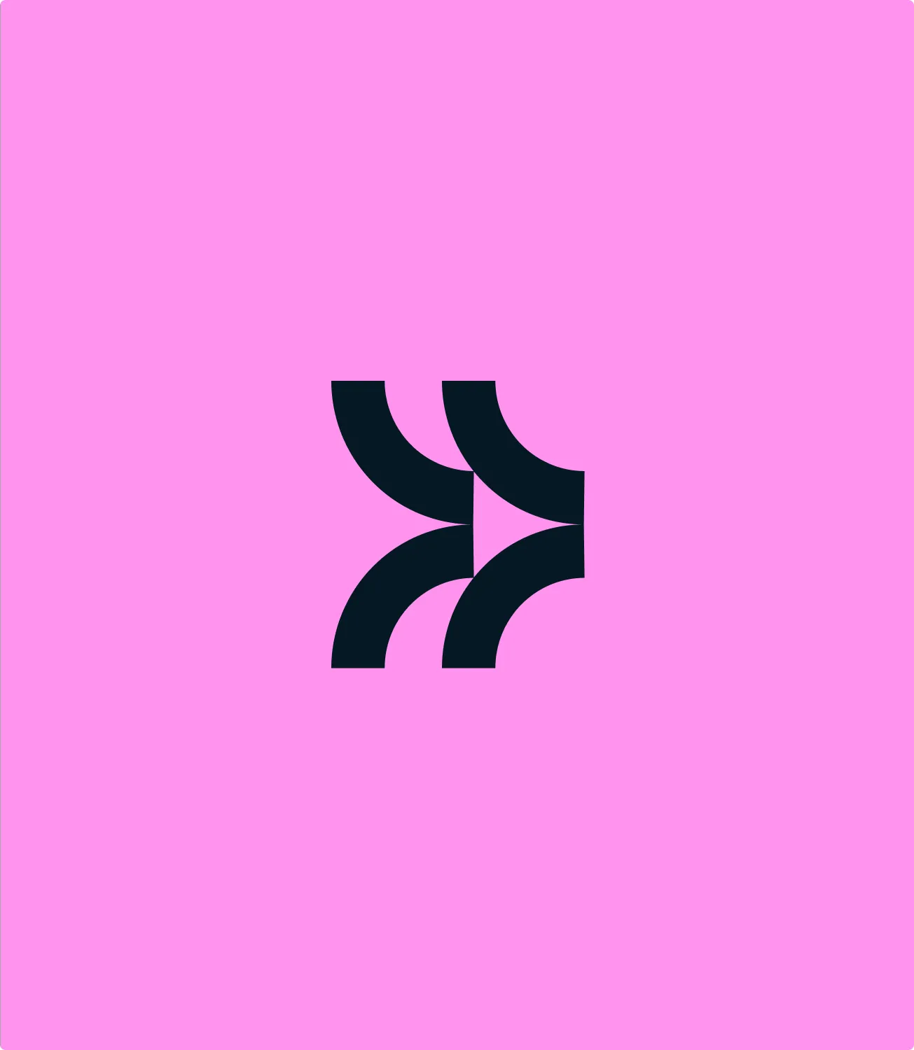 Deserve chevron logomark on pink