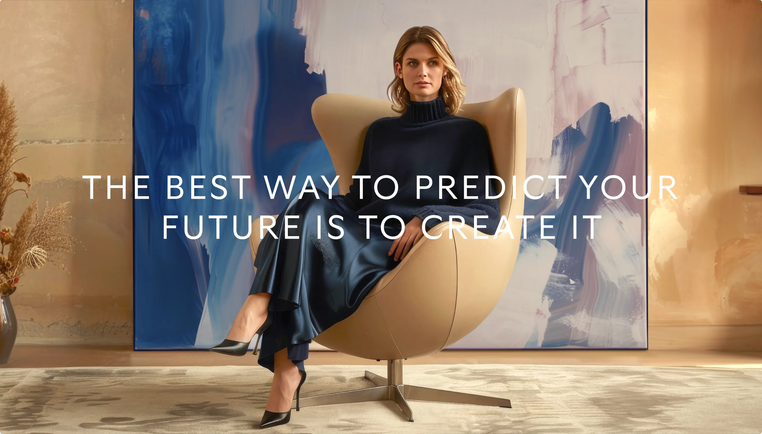 The best way to predict your future is to create it — brand visual
