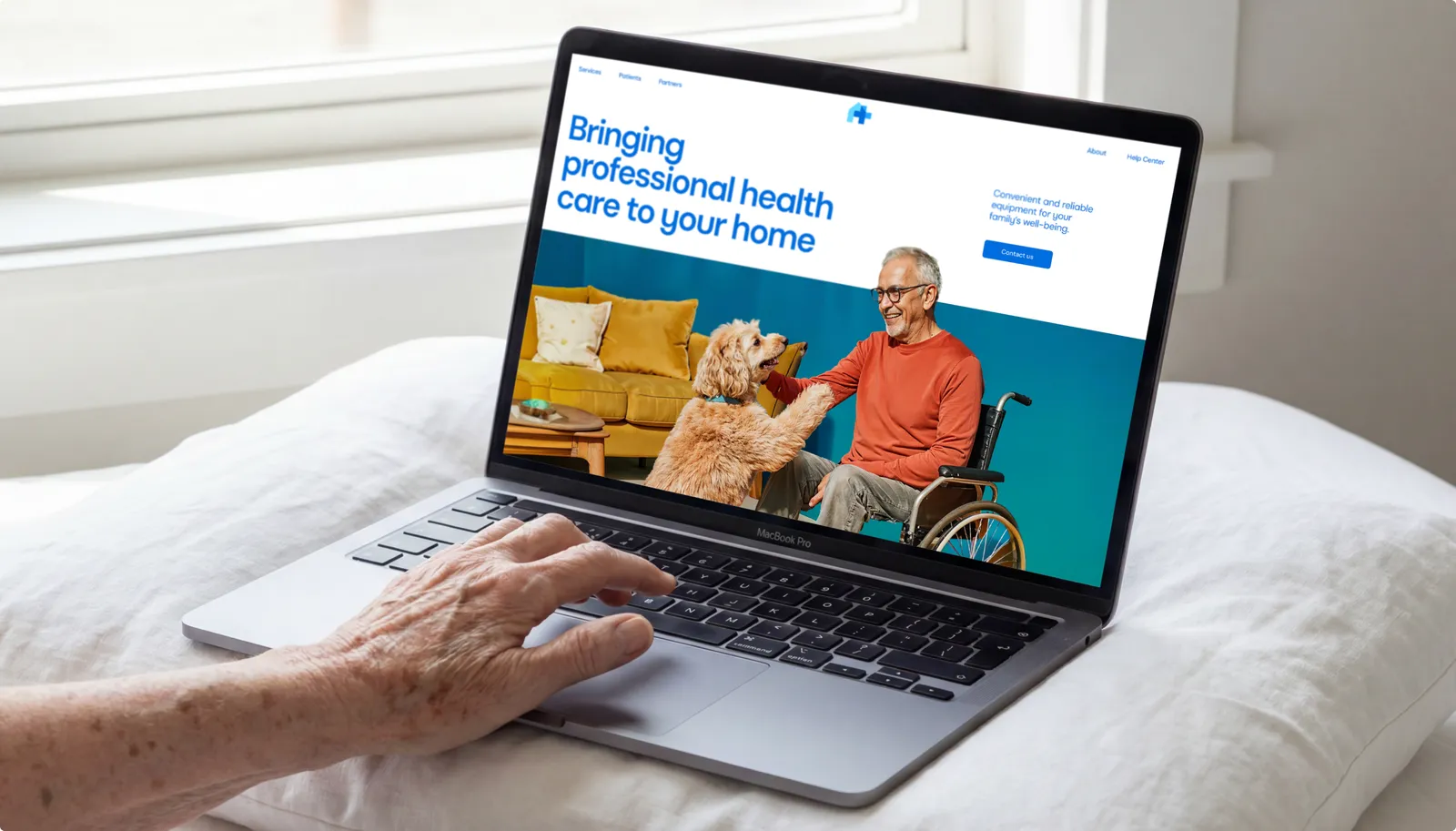 HomeMedix website on a laptop