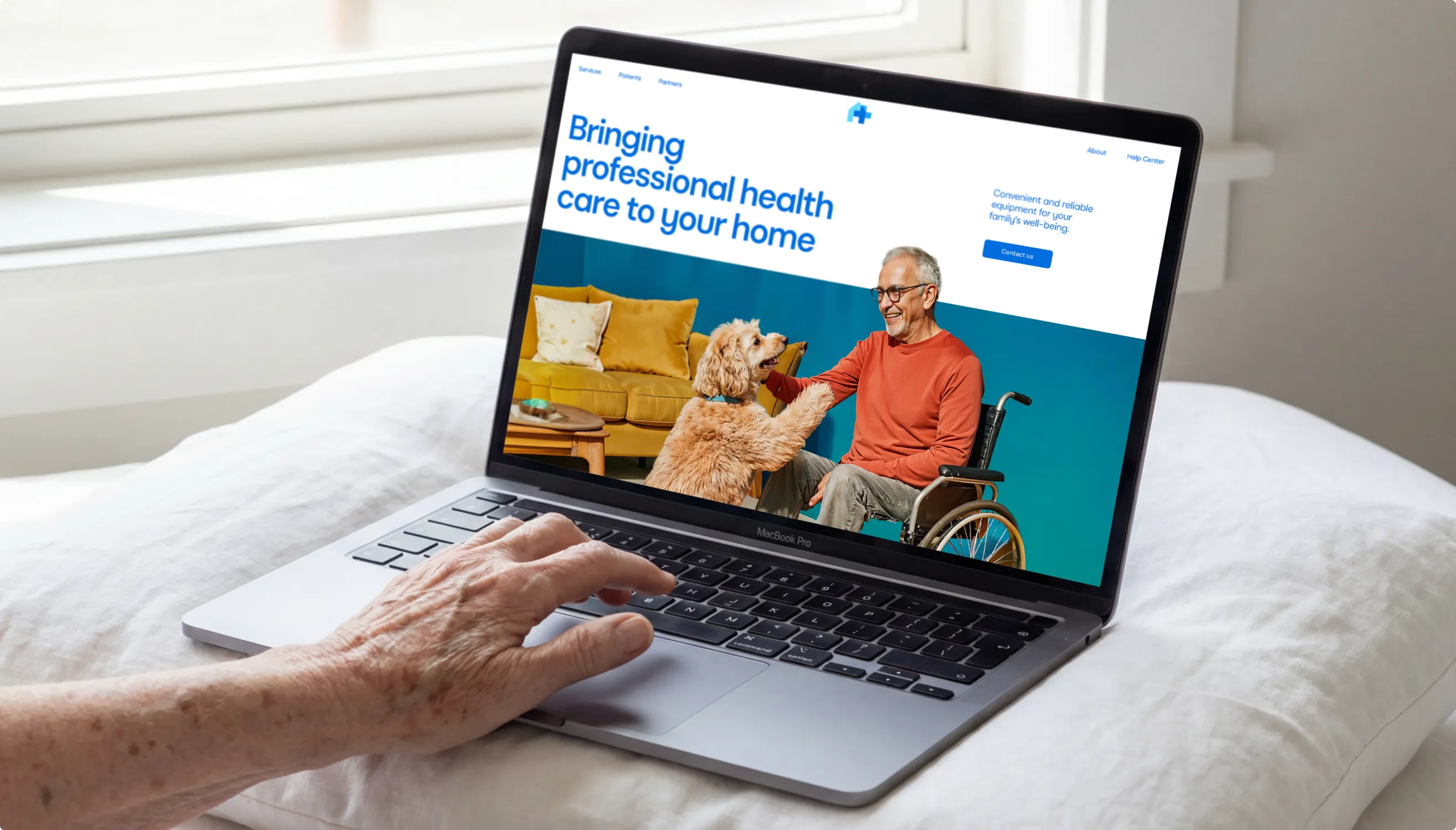 HomeMedix website on a laptop