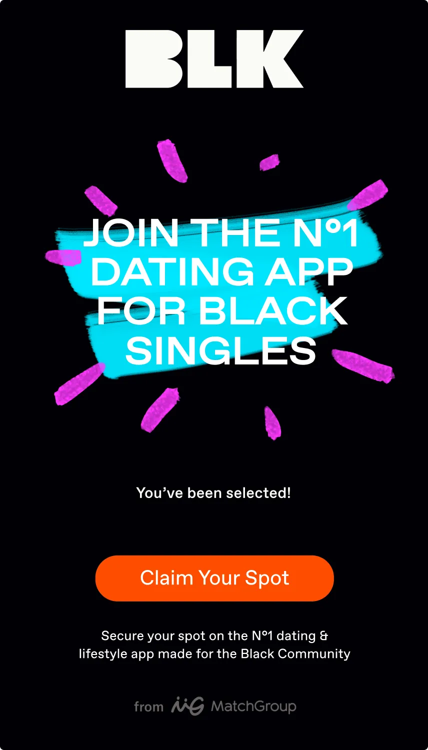 A BLK banner: join the N°1 dating app for Black singles