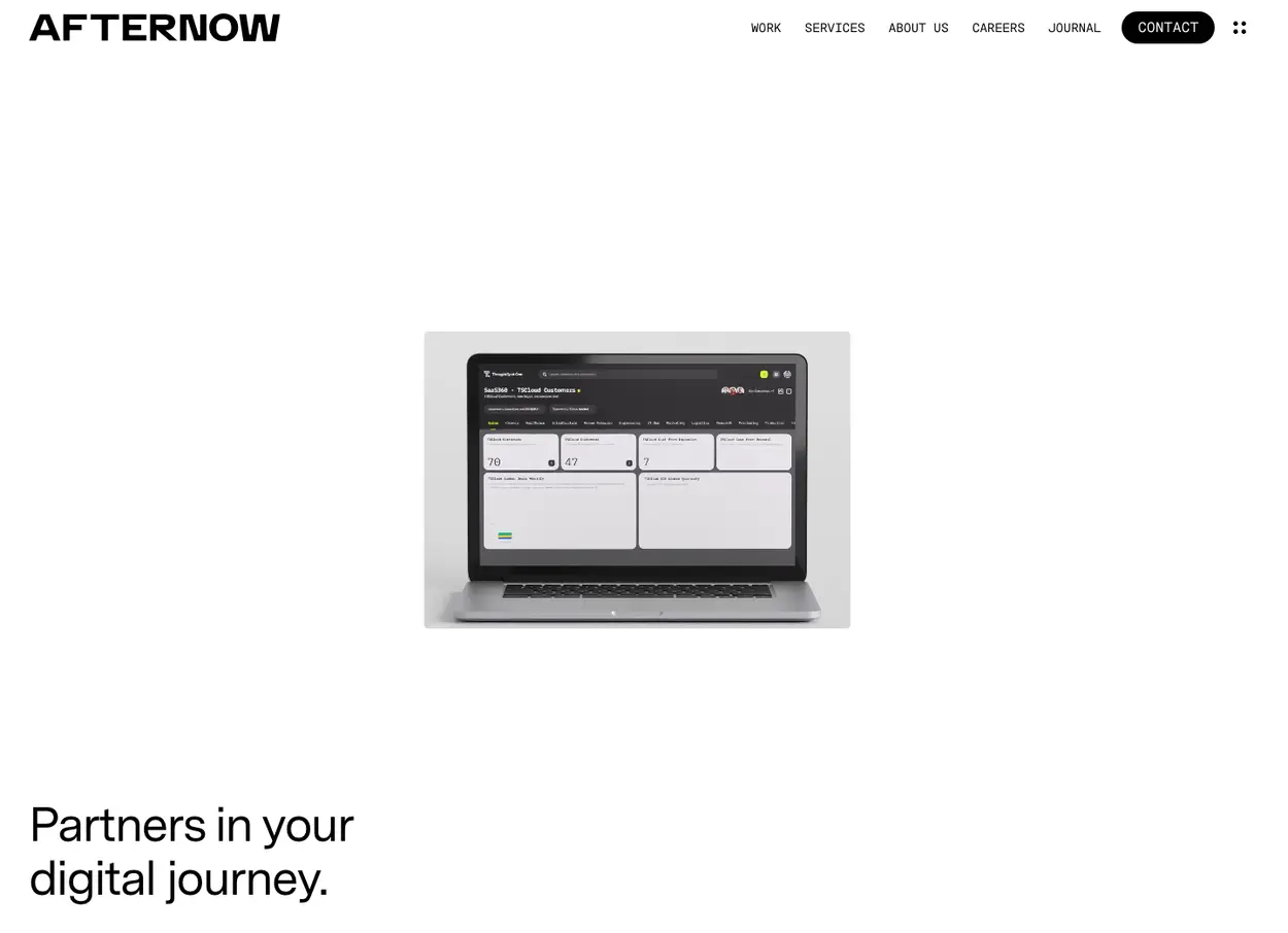 The Afternow website
