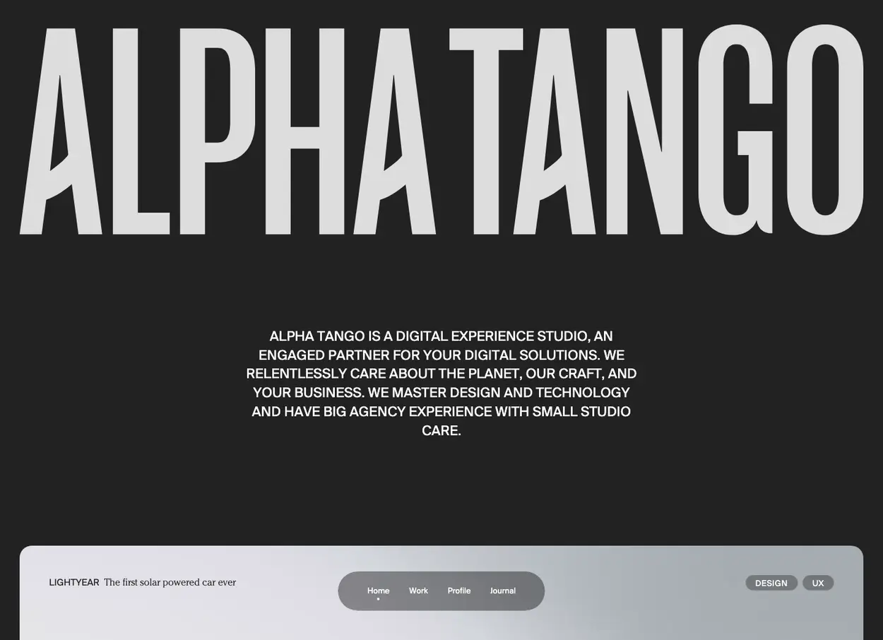 The Alpha Tango website