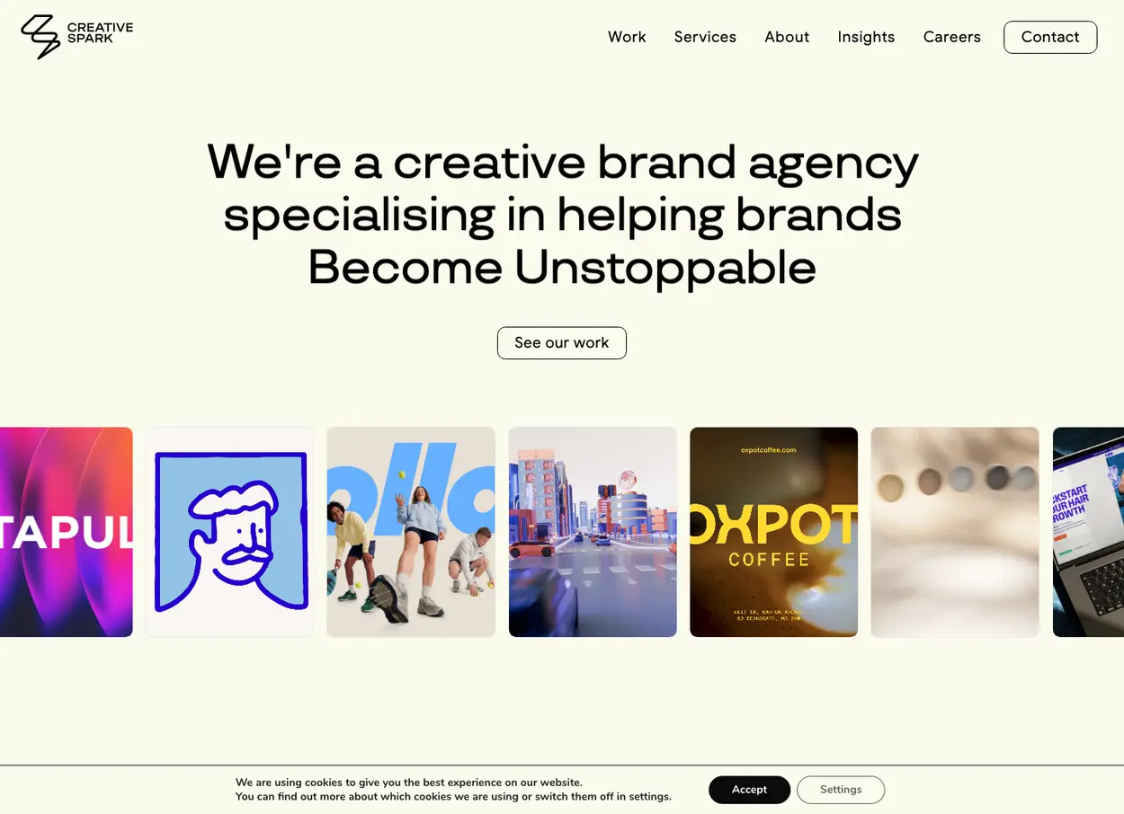 The Creative Spark website