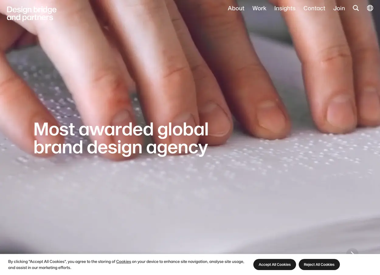 The Design Bridge and Partners website