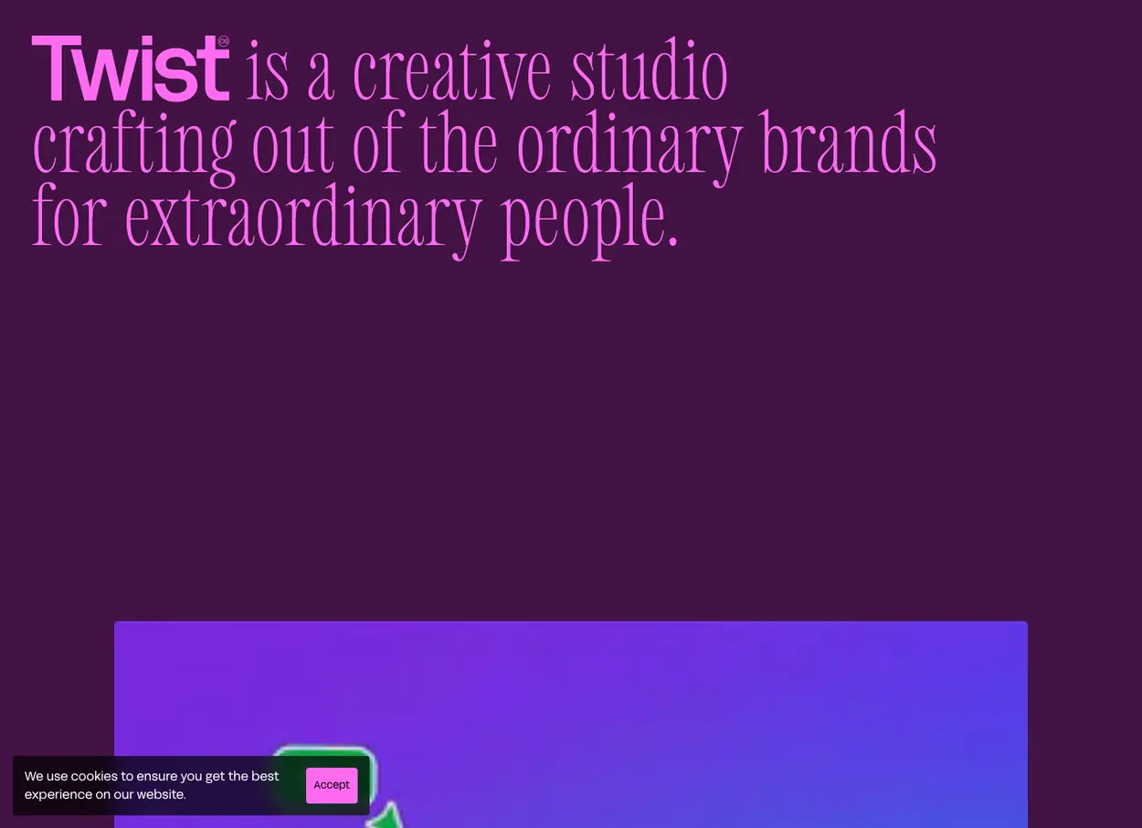The Design by Twist website