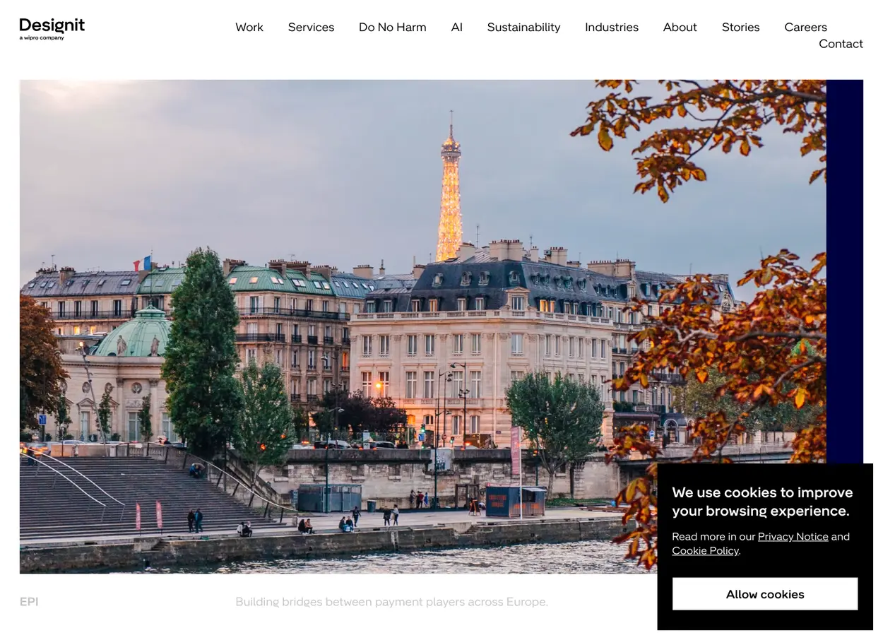 The Designit website