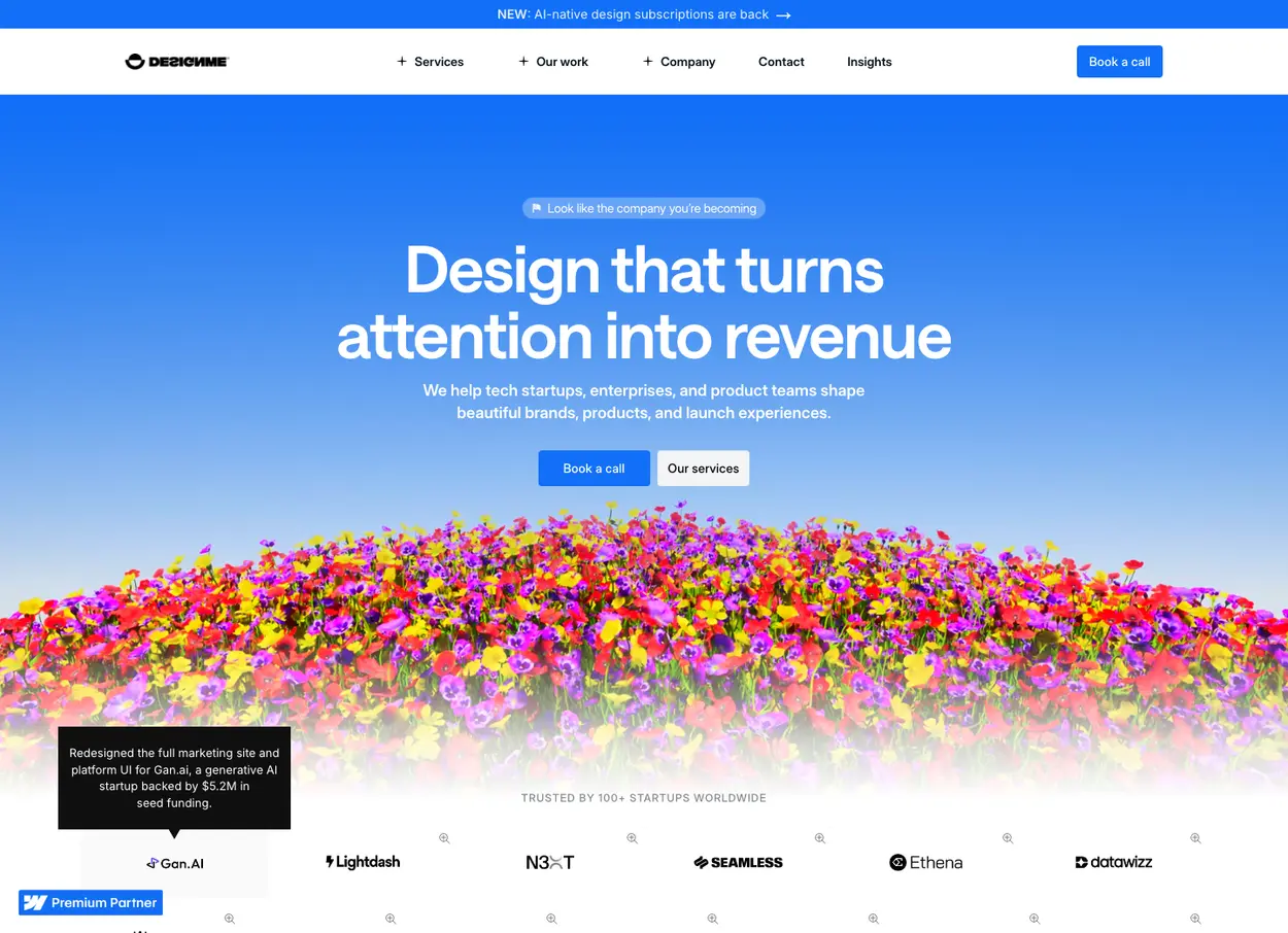 The DesignMe website