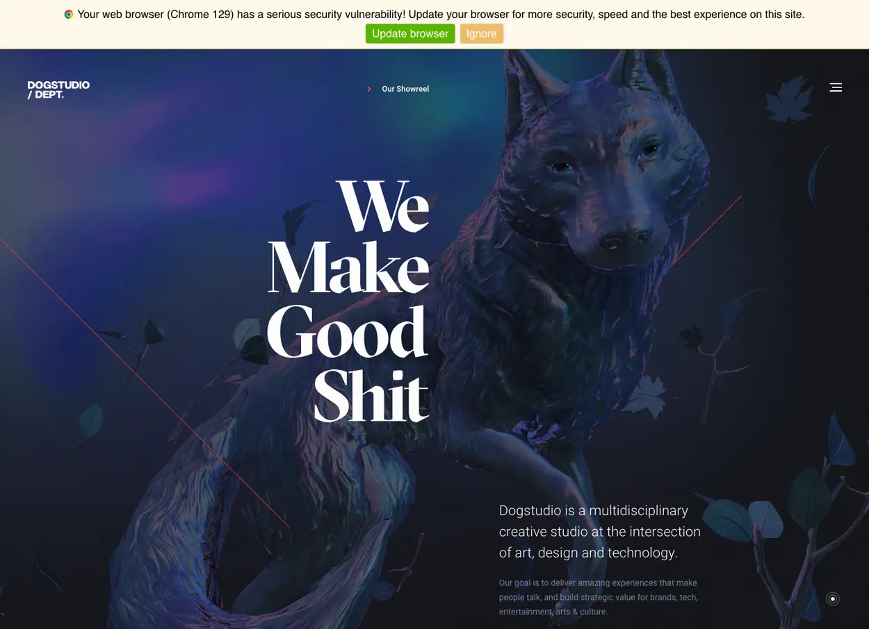 The DOGSTUDIO/DEPT® website