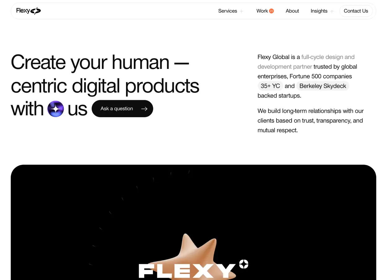 The Flexy Global website
