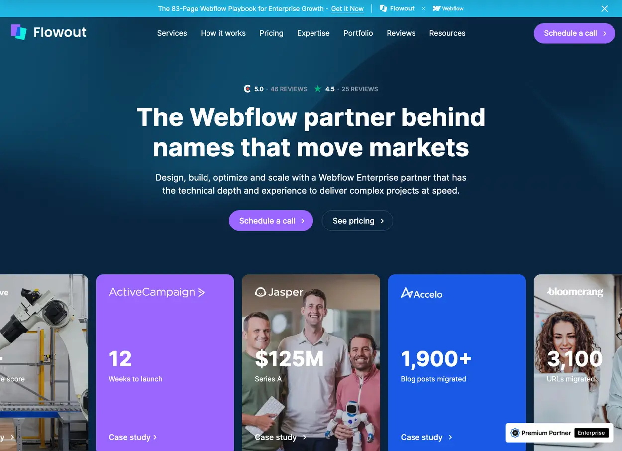 The Flowout website