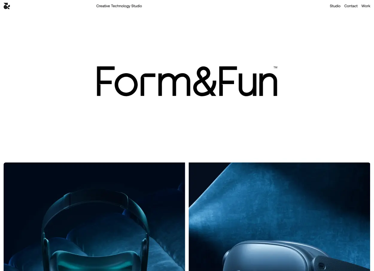 The Form&Fun Studio website