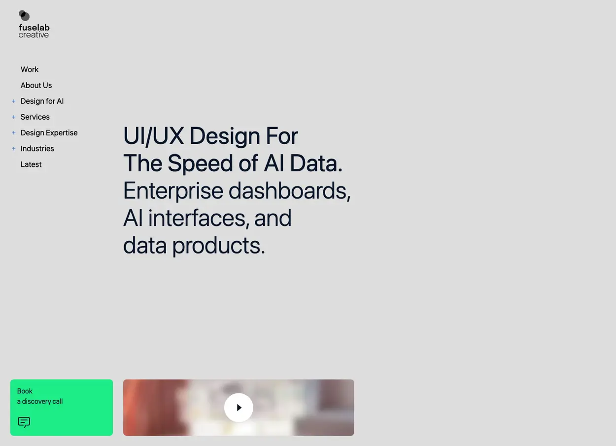 The Fuselab Creative website