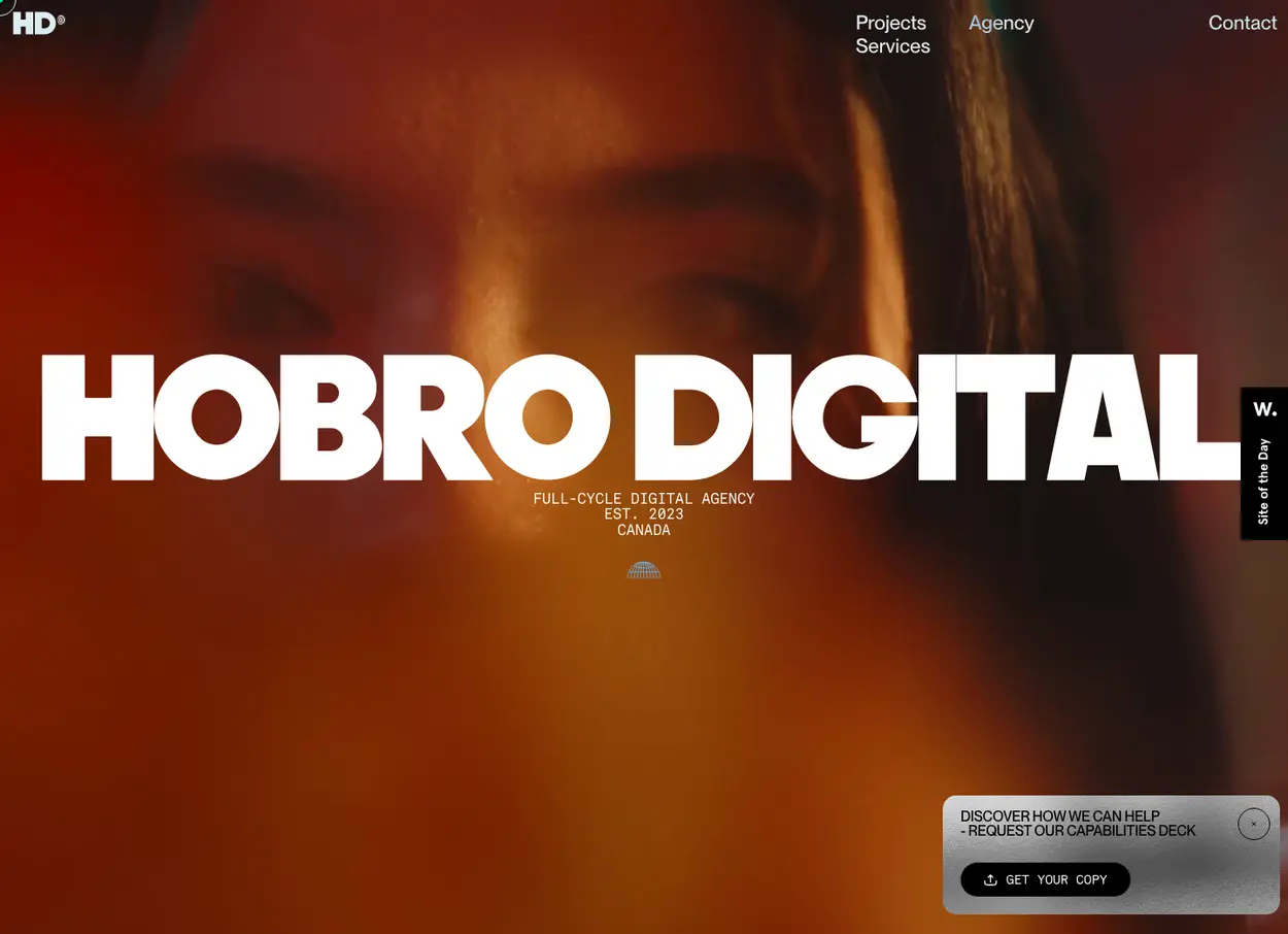 The Hobro Digital website