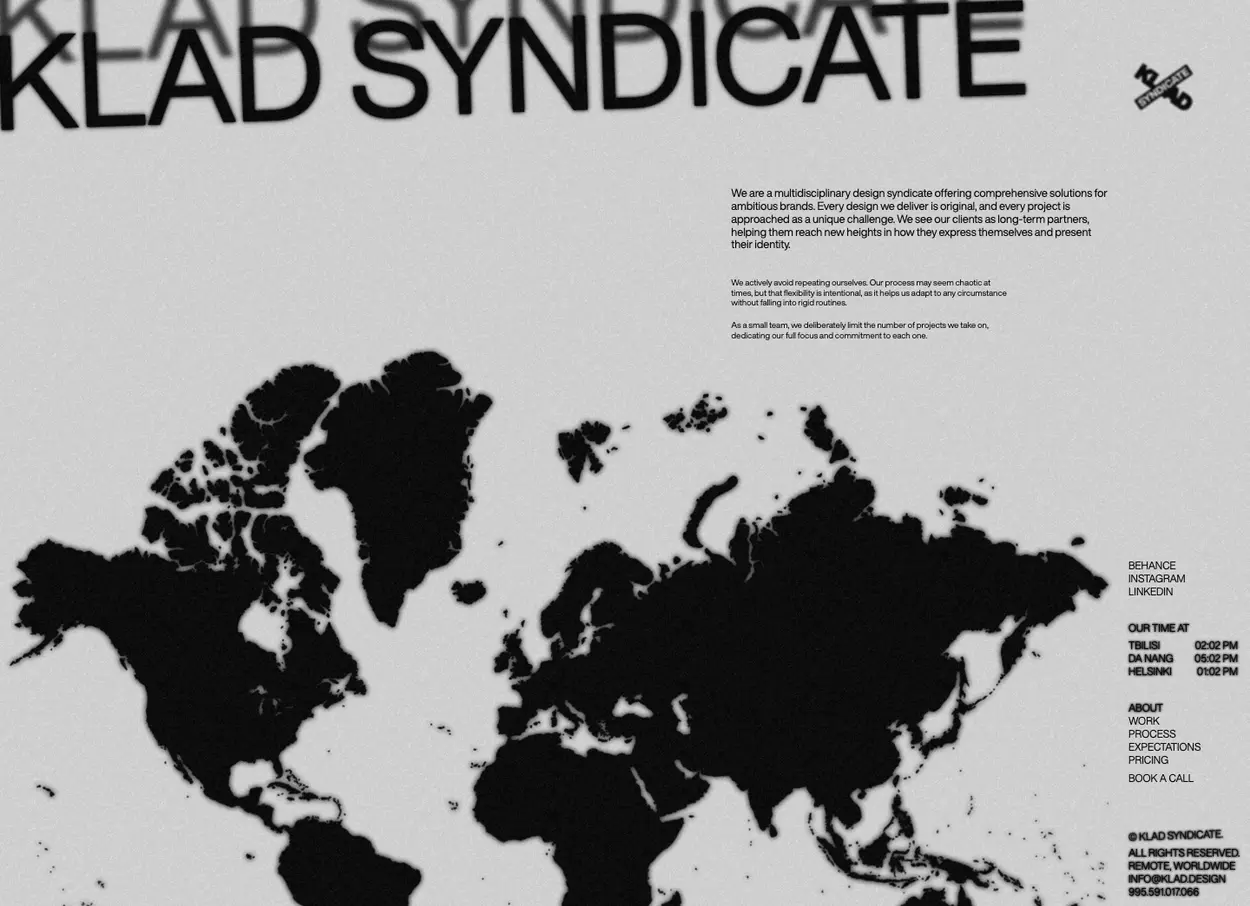 The Klad Syndicate website