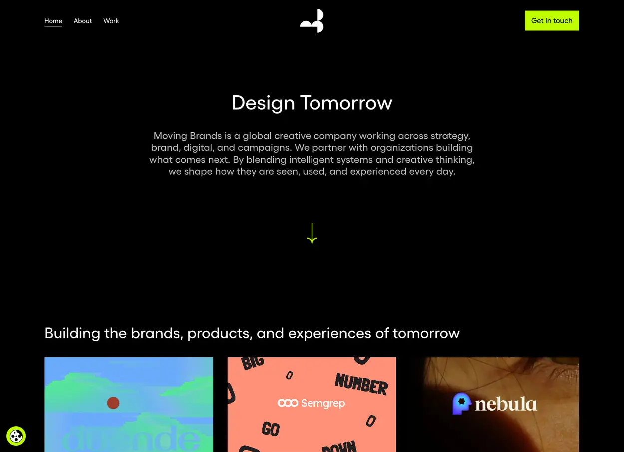 The Moving Brands website