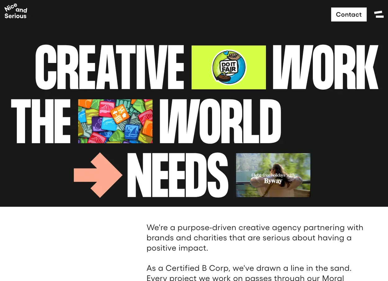 The Nice and Serious website