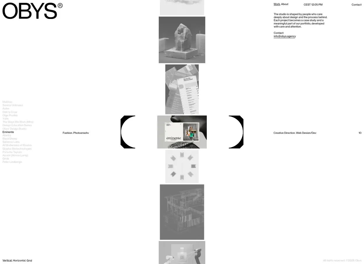 The Obys website