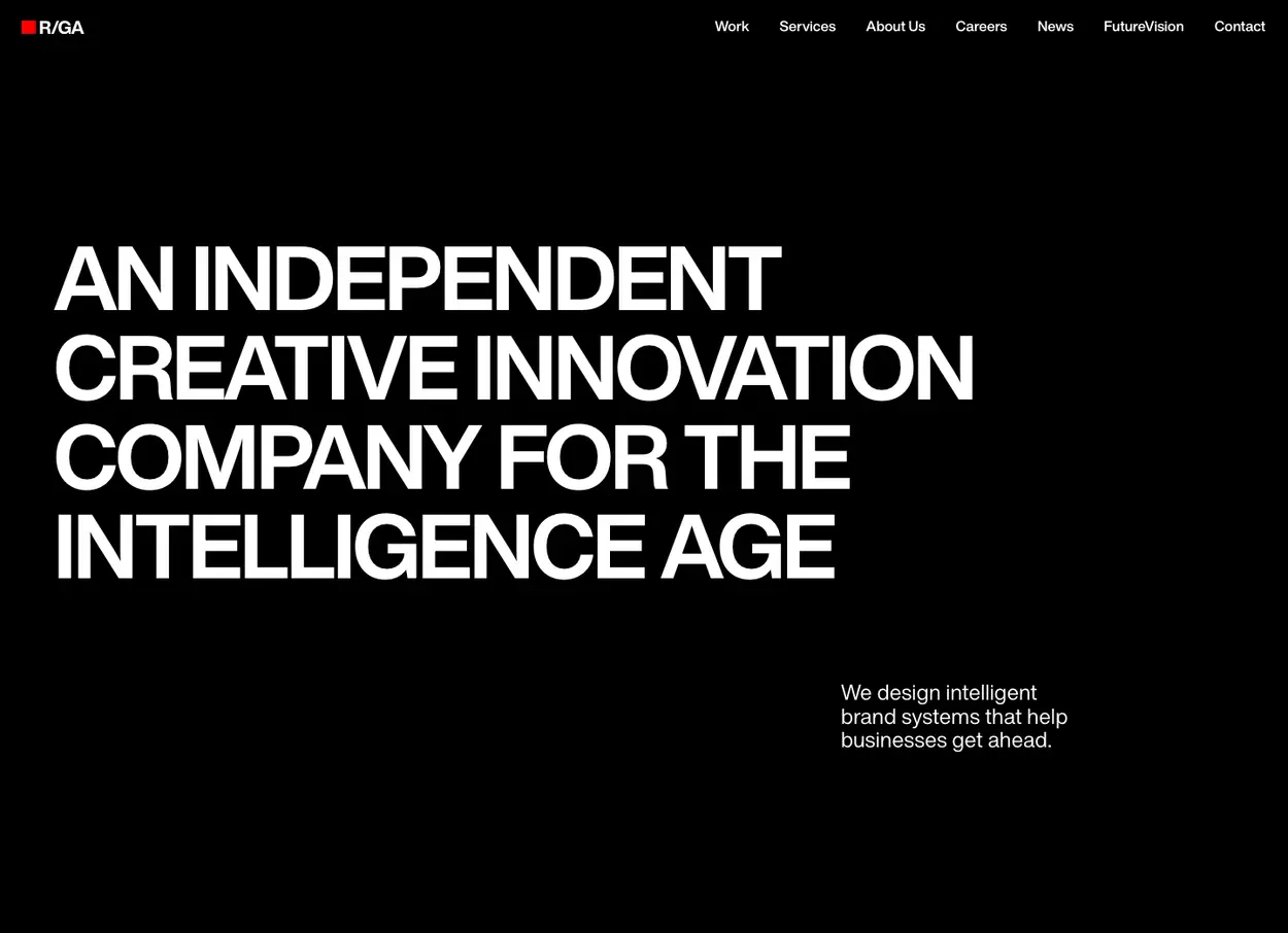 The R/GA website