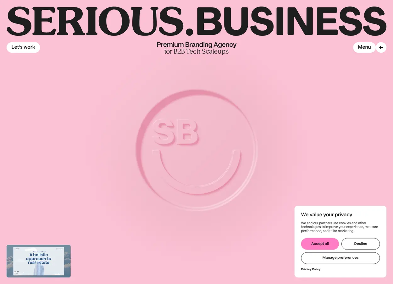 The SERIOUS.BUSINESS website