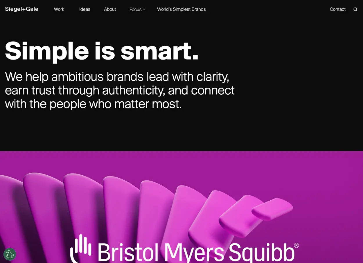 The Siegel+Gale website