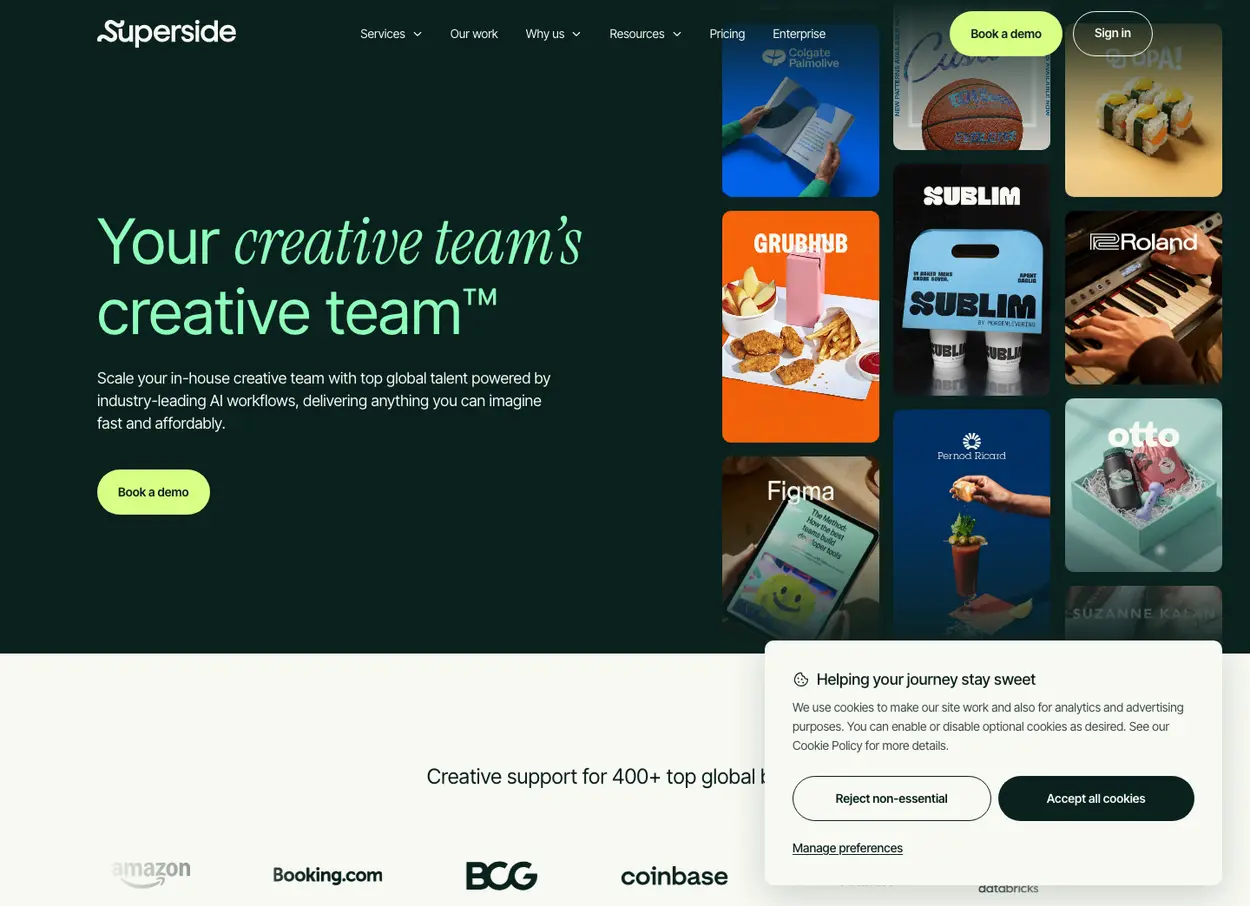 The Superside website