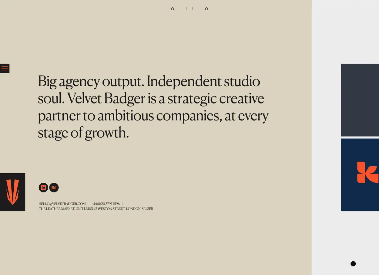 The Velvet Badger website
